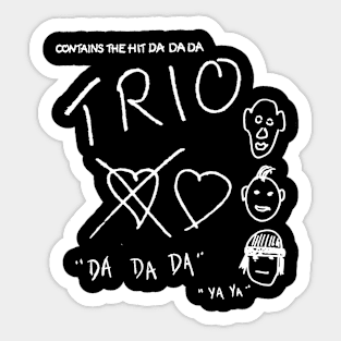 Trio DA DA DA white Sticker